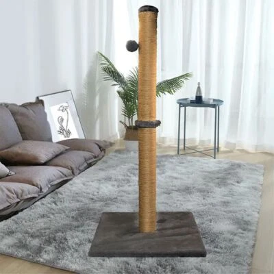 ONLINEBULL 74CM TALL LARGE CAT SCRATCHING POST STRONG NATURAL SISAL POLE HEAVY DUTY BASE UK