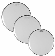 CODE DNA Clear Tom LA Rock Drum Head PACK 10,...