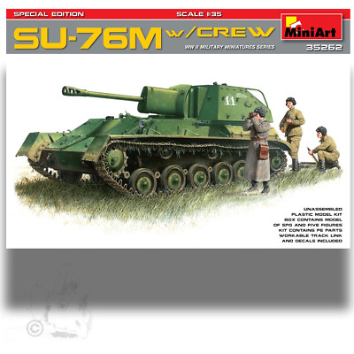 MINI ART 1/35 RUSSIAN SU-76M SELF-PROPELLED GUN W/ CREW KIT MINI ART 1/35 RUSSIAN SU-76M SELF-PROPELLED GUN W/ CREW KIT
