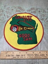 Vintage Advertising 7&rdquo; Patch Sawdust City Good Sam Club RV Camping Eau Claire WI