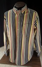 TOMMY HILFIGER Big Striped Shirt Size XL VTG 90s hip hop crest block VHTF rare
