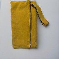Vitoria Napoli Yellow Suede Clutch Purse