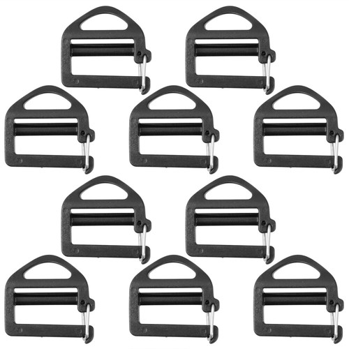 20Pcsnylon strap with buckle  Plastic Ladder Buckles Three Level Buckles Webbing - Picture 1 of 12