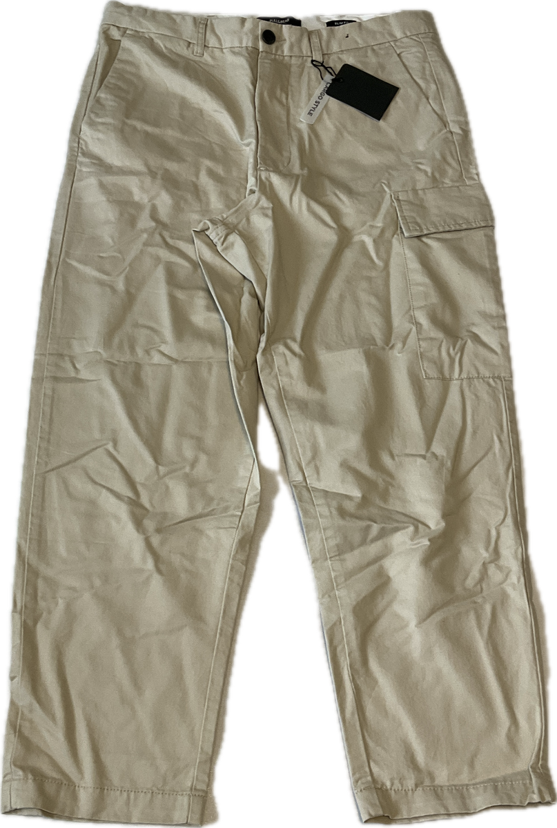 Pull And Bear Cargo Chino Pants Mens Size 32 Slim Fit Tan Urban