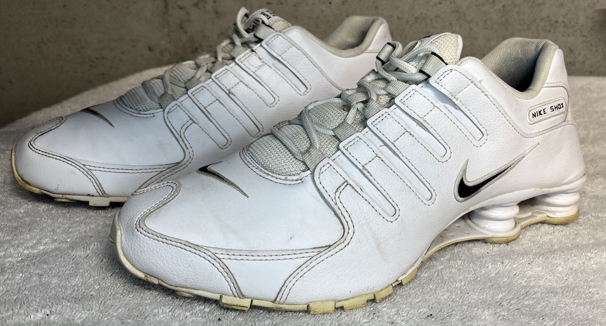 Nike Shox NZ Running Shoes Mens Size 11 White Black 501524