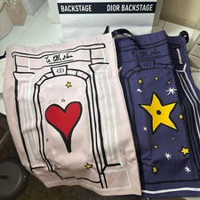 Dior Beauty VIP Set LaColle Noir- 2 Drawstring Travel Bags with CD backstage bag