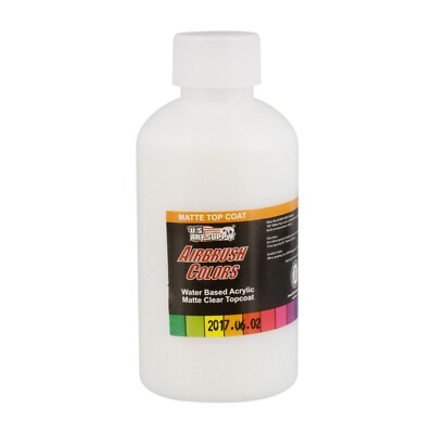 U.S. Art Supply Clear Matte Topcoat Acrylic Airbrush Paint, 8 oz. also great ...