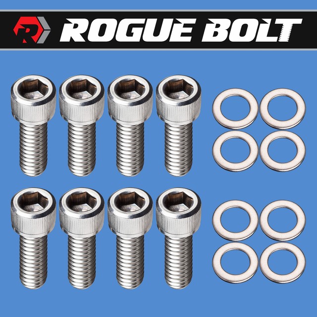 PONTIAC V8 VALVE COVER BOLTS STAINLESS STEEL KIT 326 350 389 400 421