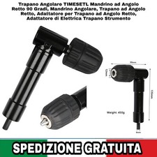 Mandrino Trapano Angolare 90° Strumento Adattatore per Trapano Ad Angolo Retto