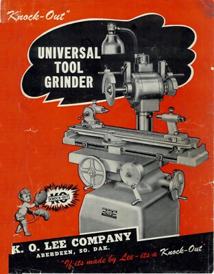 600 Universal Tool Grinder & Accessories Catalog Fits K. O. Lee B600