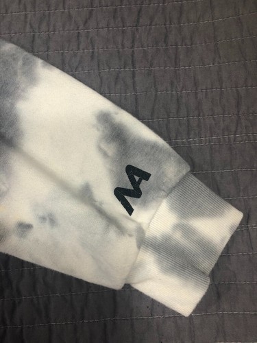 M4sk Army Sweatshirt Men Medium Gray White Tie Dye Hoodie Logo - Picture 16 of 24