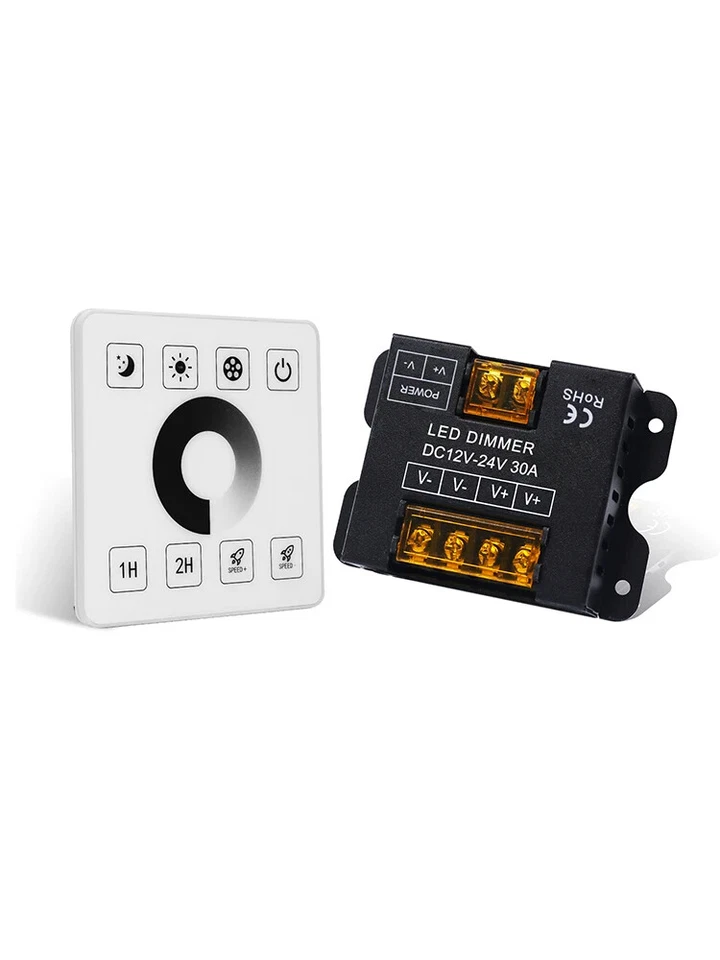 DC12-24V 30A LED Streifen Controller mit RF Touch Fernbedienung für einfarbige LED - Bild 2 von 4