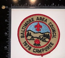 BSA Boy Scouts Baltimore Area Council 1978 Camporee Patch