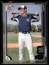 2015 Bowman Draft SILVER Jake Gatewood Milwaukee Brewers #104 347/499