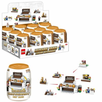 144 Mini Bricks Building Blocks Restaurant Toys Bulk Wholesale Job Lot ...