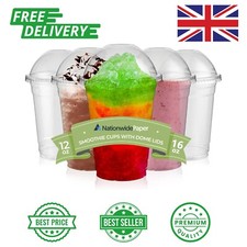 Smoothie Cups With Dome Lids 10oz/12oz/16oz Clear Party Cups For Milkshake Juice