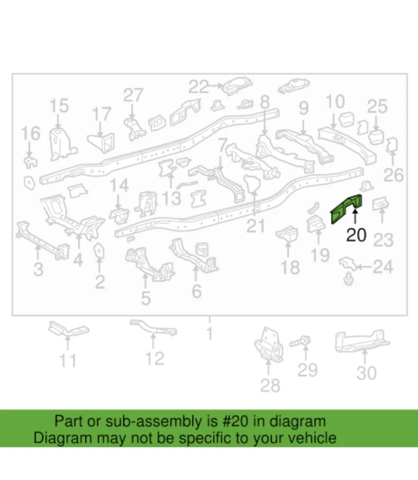 Toyota 4Runner Lexus GX460 51028-60040 OEM Novo Suporte de Para-choque Traseiro Montagem Esquerda - Imagem 3 de 3