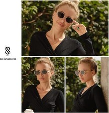 SOJOS Retro Oval Sunglasses for Women Men Trendy Sun Glasses Classic Shades UV40