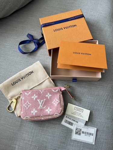 Louis Vuitton Pink Denim Micro Pochette SOLD OUT! BNIB! Fast Ship! | eBay
