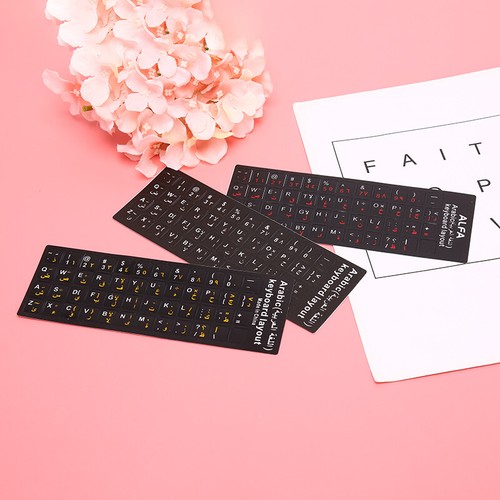 Arabic Keyboard Sticker letter Waterproof Frosted No Reflection Non-transparAZ0