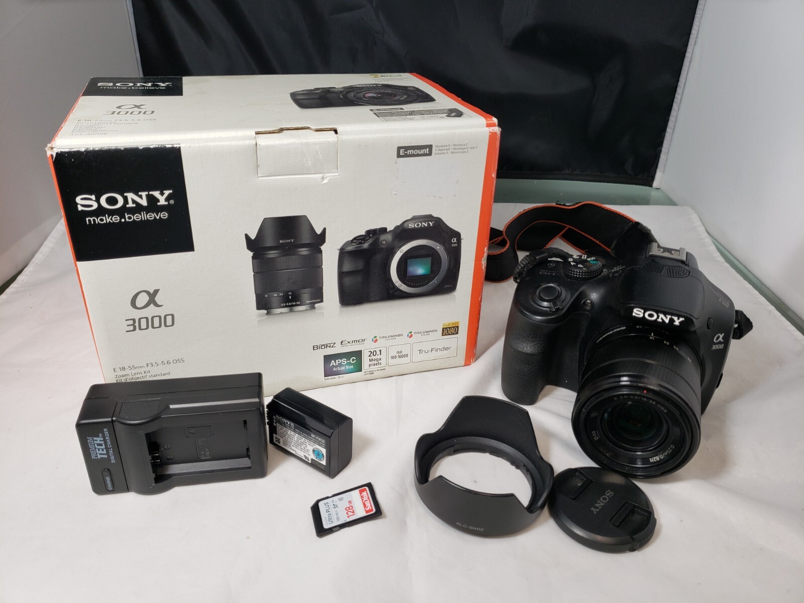 Sony Alpha a3000 20.1MP Digital Camera - Black (Kit w/ E OSS 18-55mm ...