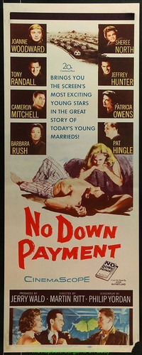 NO DOWN PAYMENT MOVIE POSTER Australian Daybill  JOANNE WOODWARD 1957