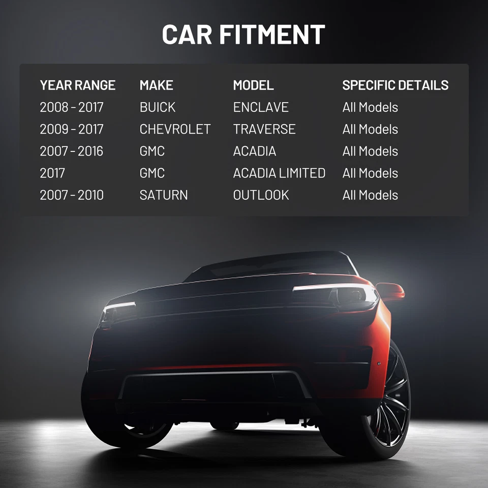 Kit de suspensão dianteira 12 peças para Buick Enclave GMC Acadia Chevy Traverse 2007-2016 - Imagem 3 de 4