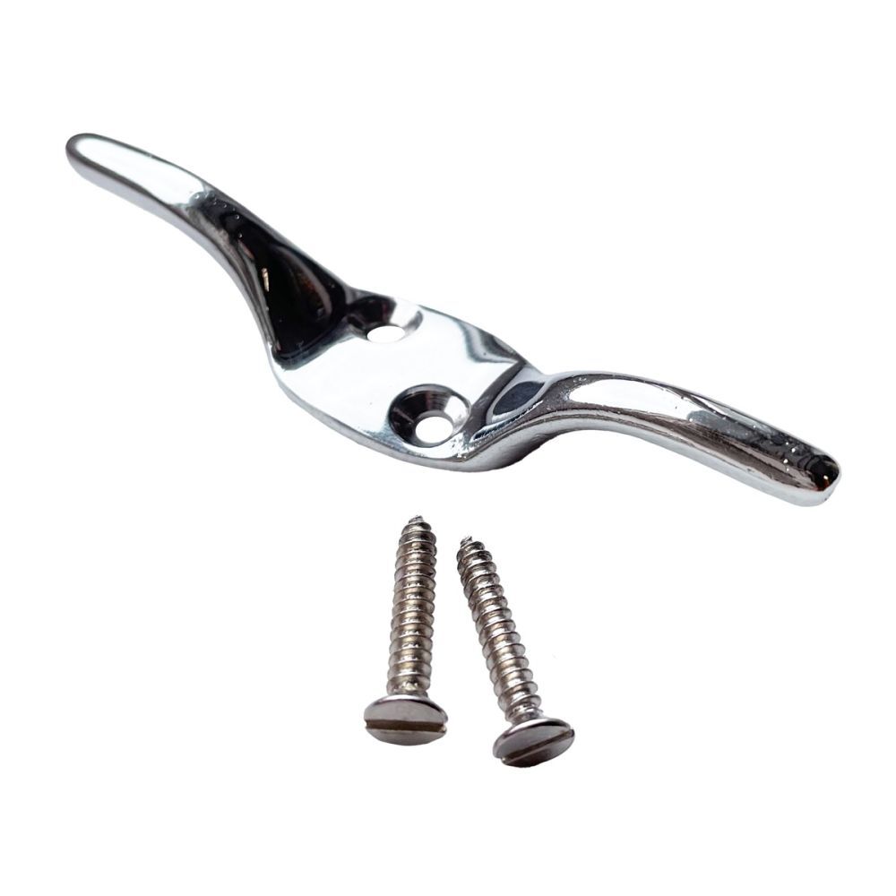 6 X Ganci Per Tende A Rullo Romani Con Corda + Viti 63Mm Cromo - Foto 3