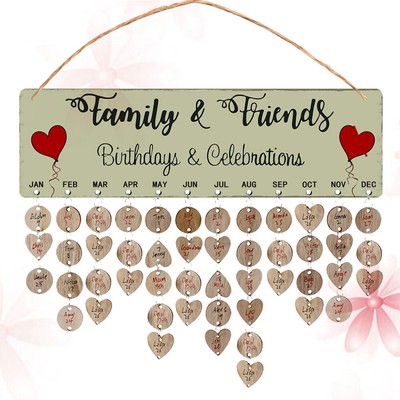 DIY Family Birthday Board Home Hanging Decor DIY Birthday Board