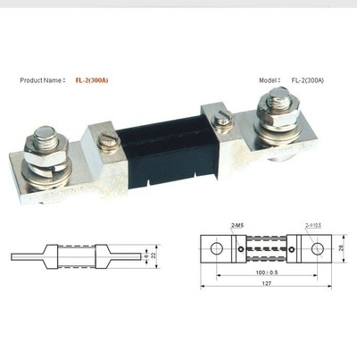 DC 300A/75mV Shunt Resistor Amp Panel Meter Current Monitor For Digital Ammeter