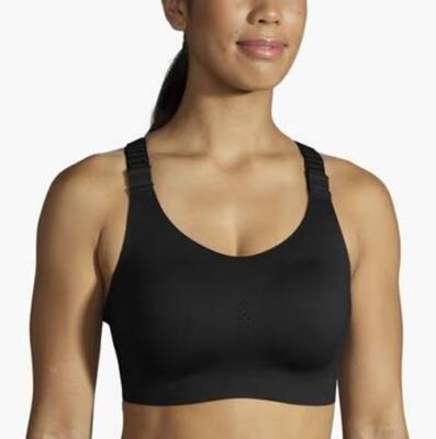 Brooks 350085 Black Seamless Dare Racerback Running Sports Bra Sz 38DD 