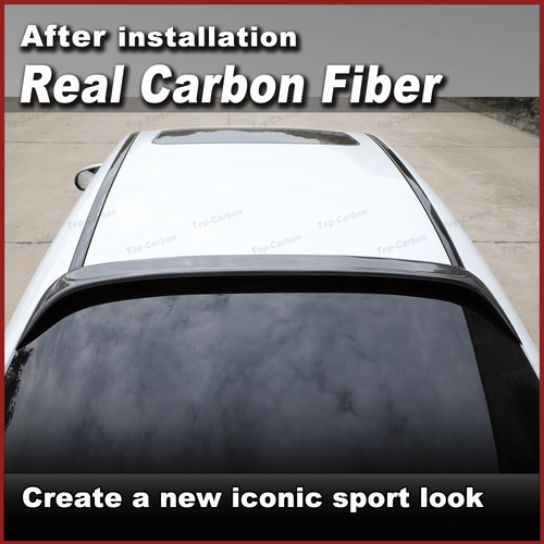 REAL CARBON Rear Roof Spoiler Wing Fit for Benz W205 Sedan C250 C300 C63 AMG 15+ - Picture 3 of 8