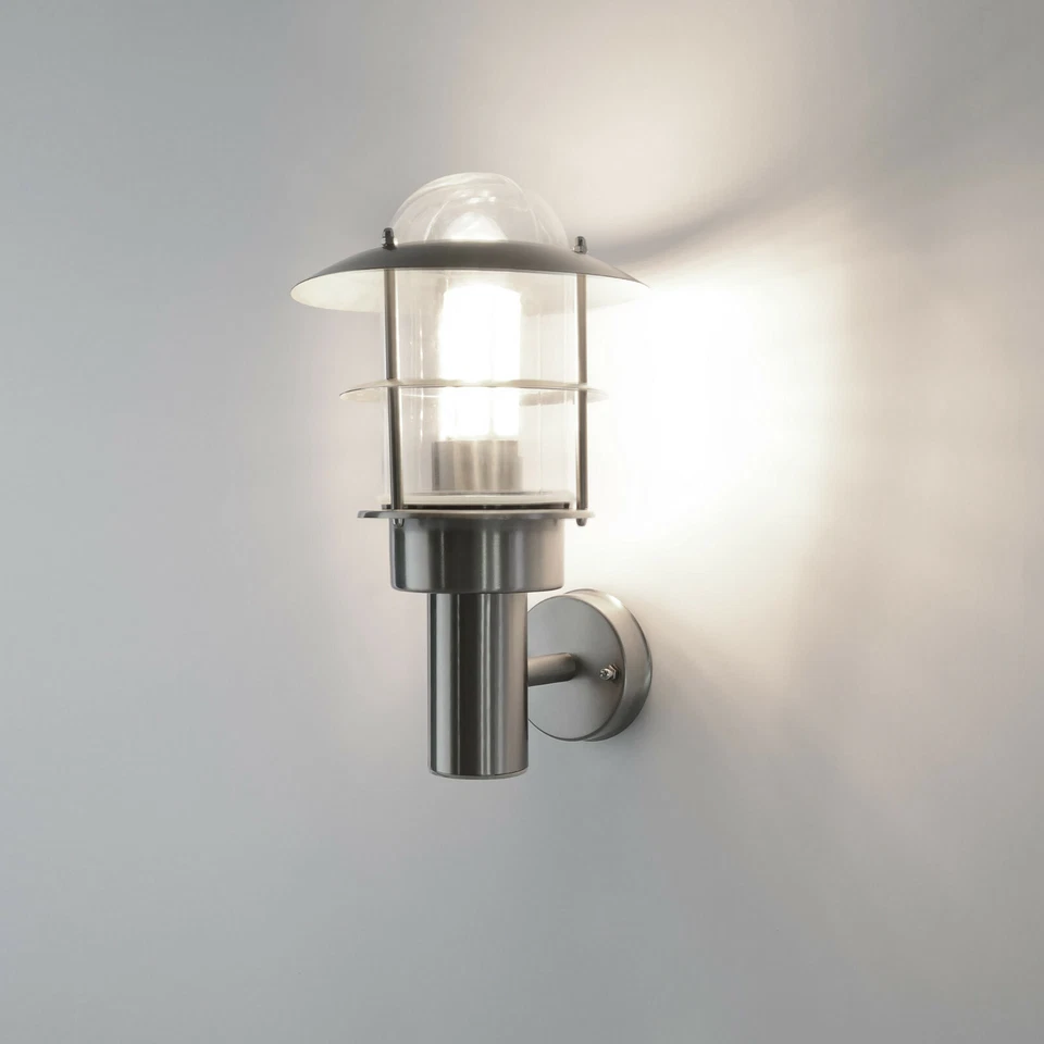 Außenleuchte Standleuchte E27 Wandleuchte Edelstahl Gartenlampe Wegeleuchte 251 - Bild 4 von 4