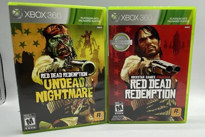Red Dead Redemption And Undead Nightmare (Xbox 360) Platinum Hits Tested! CIB