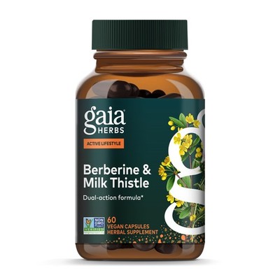 Gaia Herbs Berberine & Milk Thistle - Milk Thistle & Berberine Supplement wit...