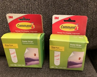 3M Command  Poster Strips  136 ct. set of 2 17024-136es mega pack poster strips