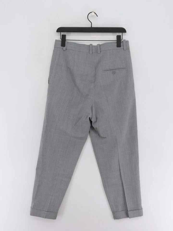 COS Women's Suit Trousers UK 8 Grey 100% Wool Straight Dress Pants - Image 2 of 4