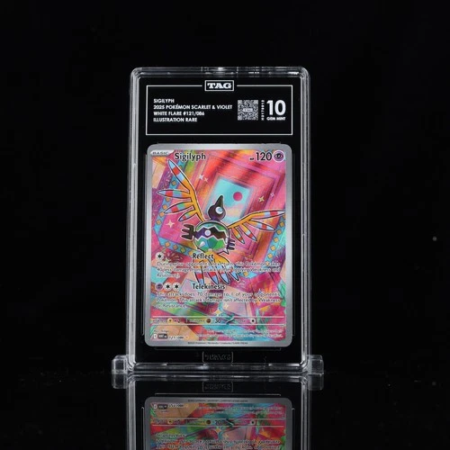 TAG 10 - 2025 Sigilyph 121/086 Sv: White Flare Holo Pokemon
