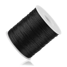 Nylon String Cord - 1MM 100 Yards Twine, Bracelet String for Bracelet Black