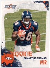 2010 Panini Score Demaryius Thomas Rookie Card RC #330 Broncos. rookie card picture