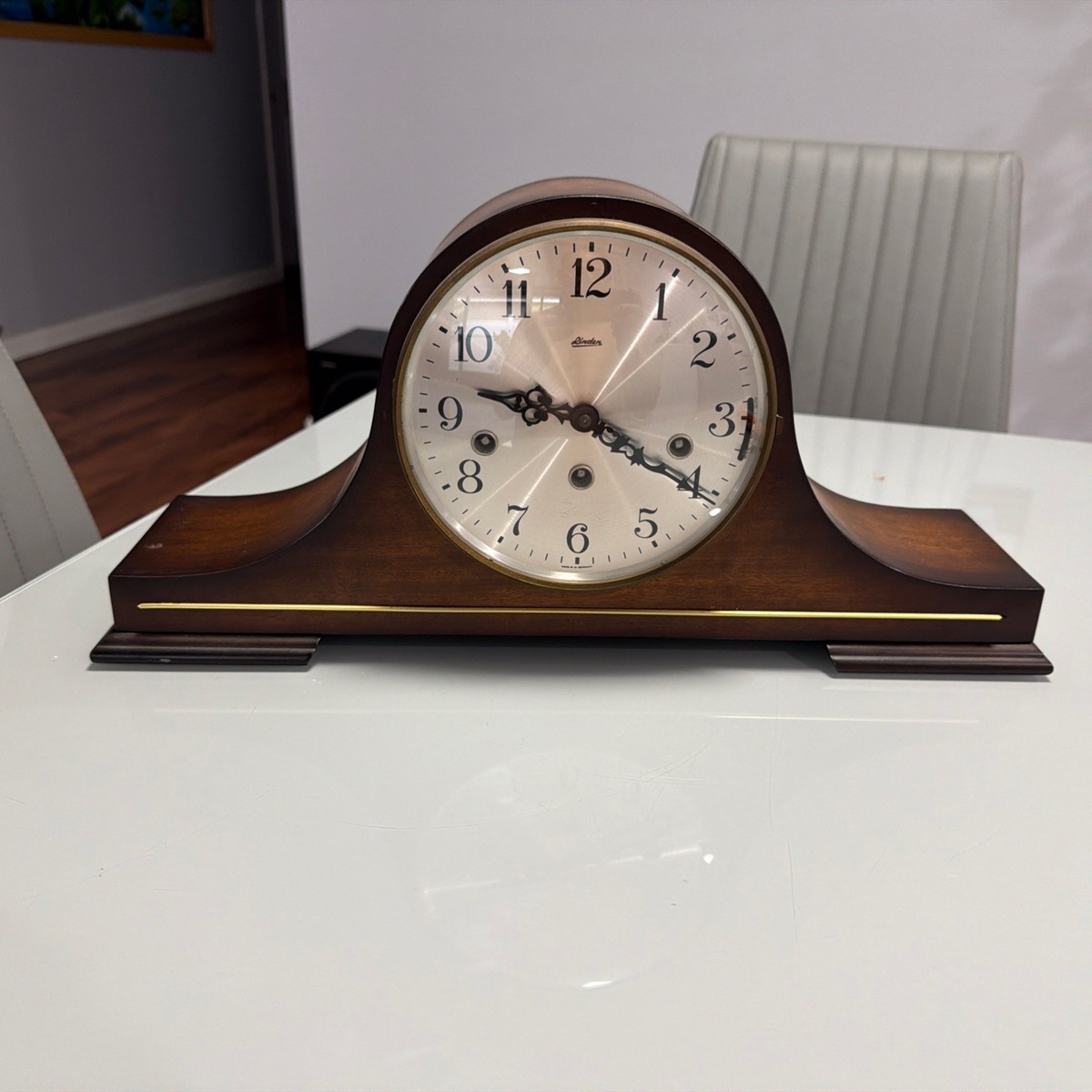 Vintage Linden Triple Chime Mantle Clock, Made In Germany By