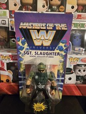 Mattel Masters of the WWE WWF Universe SGT. SLAUGHTER Figure MOTU UNPUNCHED CARD