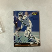 1995 Classic Pro Line Eric Allen Autograph Limited /2398 MINT