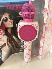 Throwback Karaoke Wireless Bluetooth LED Mic w/ Speaker FM Radio Voice Echo