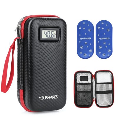 Insulin Cooler Travel Case with Temperature Display, GLP1 Diabetic ...