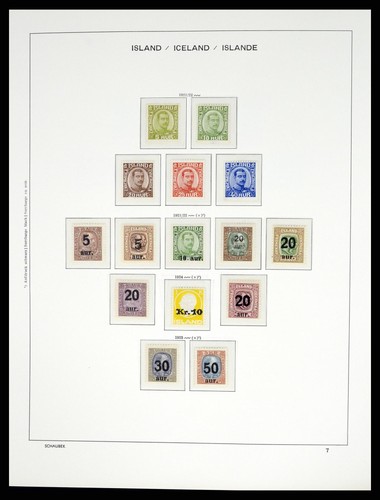 ICELAND 1873-2010 MNH MH Used in Schaubek Hopflug Set Album Stamp Collection - Picture 8 of 12