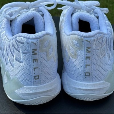 Puma LaMelo Ball MB.01 White Basketball Sneakers Men display picture 3