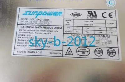 1x for SUNPOWER SPQ-4300 industrial computer power supply In good condition