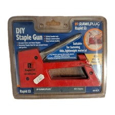 Image of Rawplug Rapid 53 DIY Staple Gun Stapler Inc 625 Staples Red