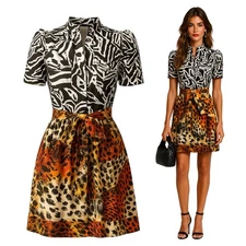 $398 DIANE VON FURSTENBERG Mini Wrap Dress Sz 4